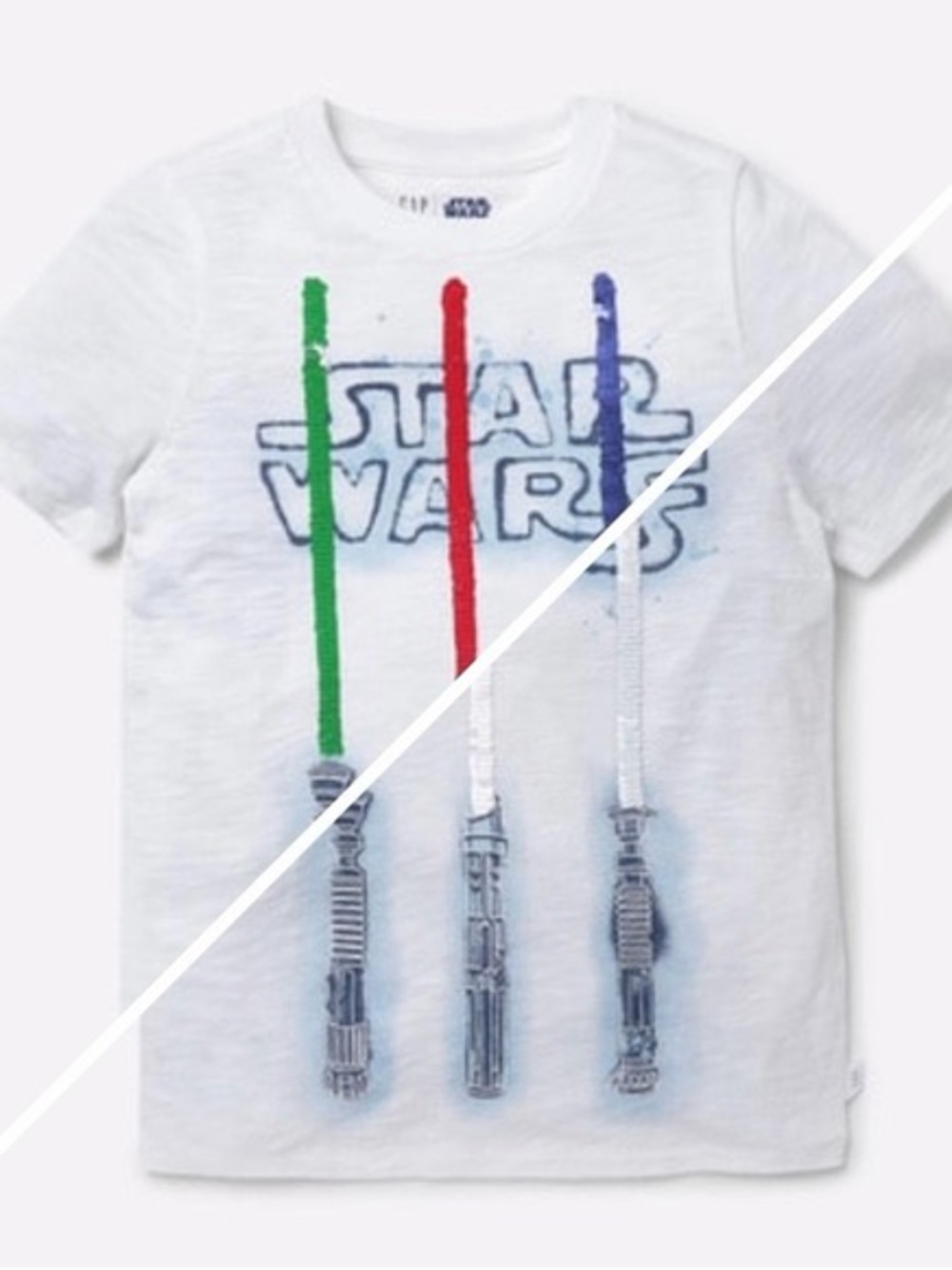 Gap x Star Wars Sequin Interactive Lightsaber Graphic Tee Sz XS